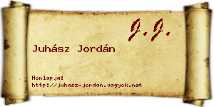 Juhász Jordán névjegykártya
